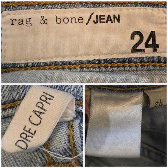 Rag and Bone Dre Capri Distressed Size 24 - Picture 7 of 7